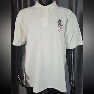 Polo Ralph Lauren Polo, Big Pony USA Flag Logo,Mens 2XB Highly Coveted Custom.